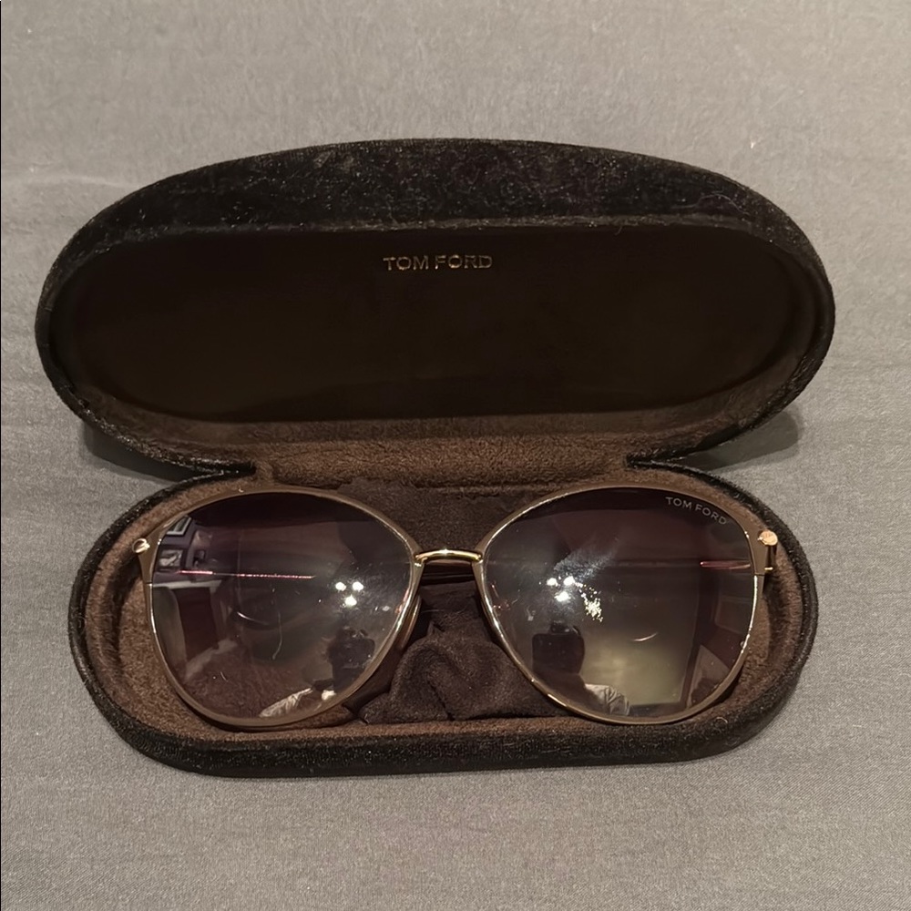 Tom Ford Women's Gold and Black Sunglasses